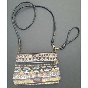 Sak SakRoots Peace Fabric Crossbody Purse Handbag Convertible Clutch